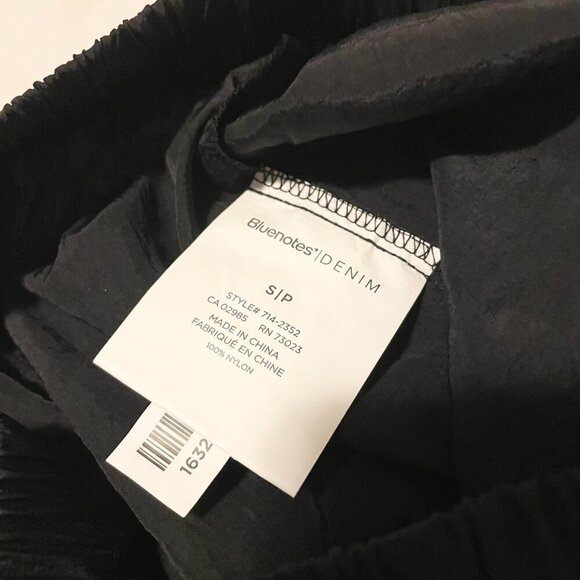 Bluenotes Denim Parachute Pants Black Nylon Womens Size Small - Picture 8 of 16